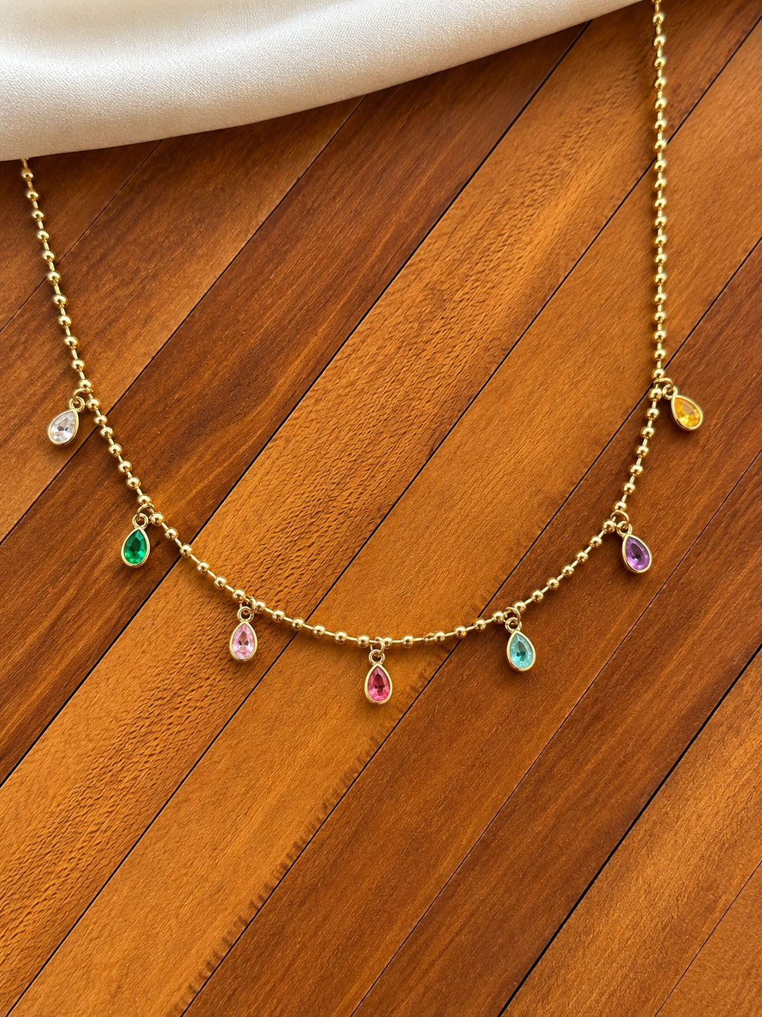 Rainbow Drop Necklace