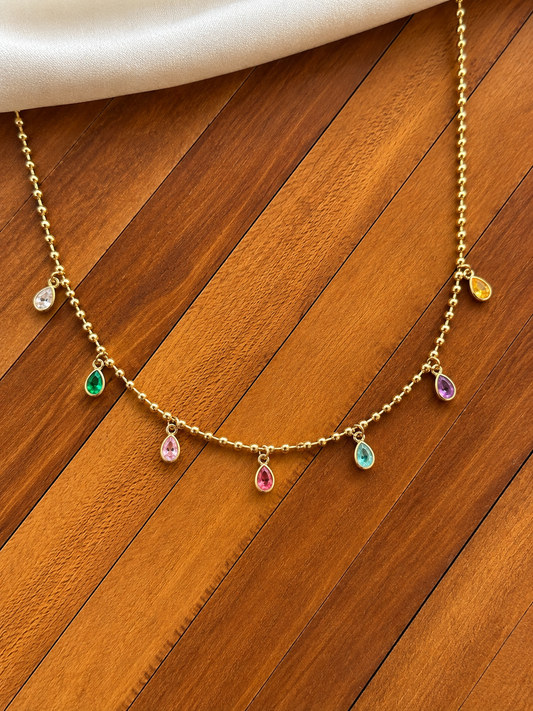 Rainbow Drop Necklace