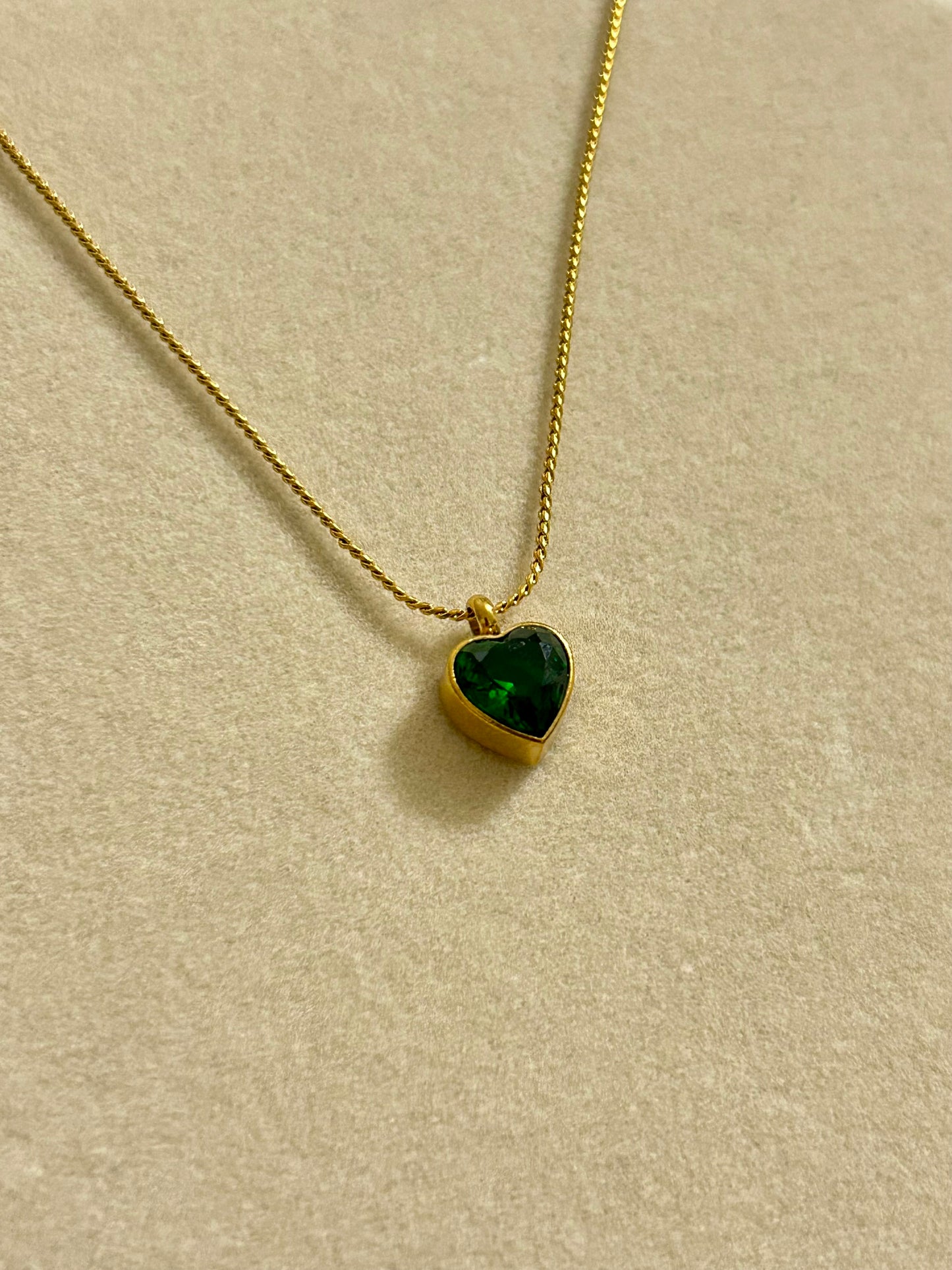 Green Heart Necklace