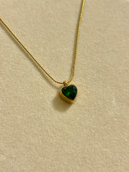 Green Heart Necklace