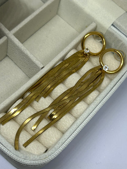Diamond Stud with Fringes