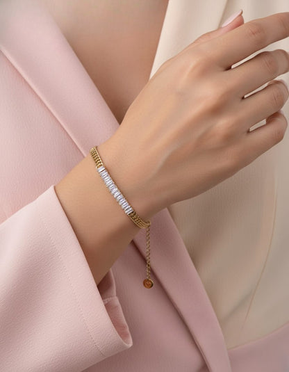 Tennis & Chain Bracelet