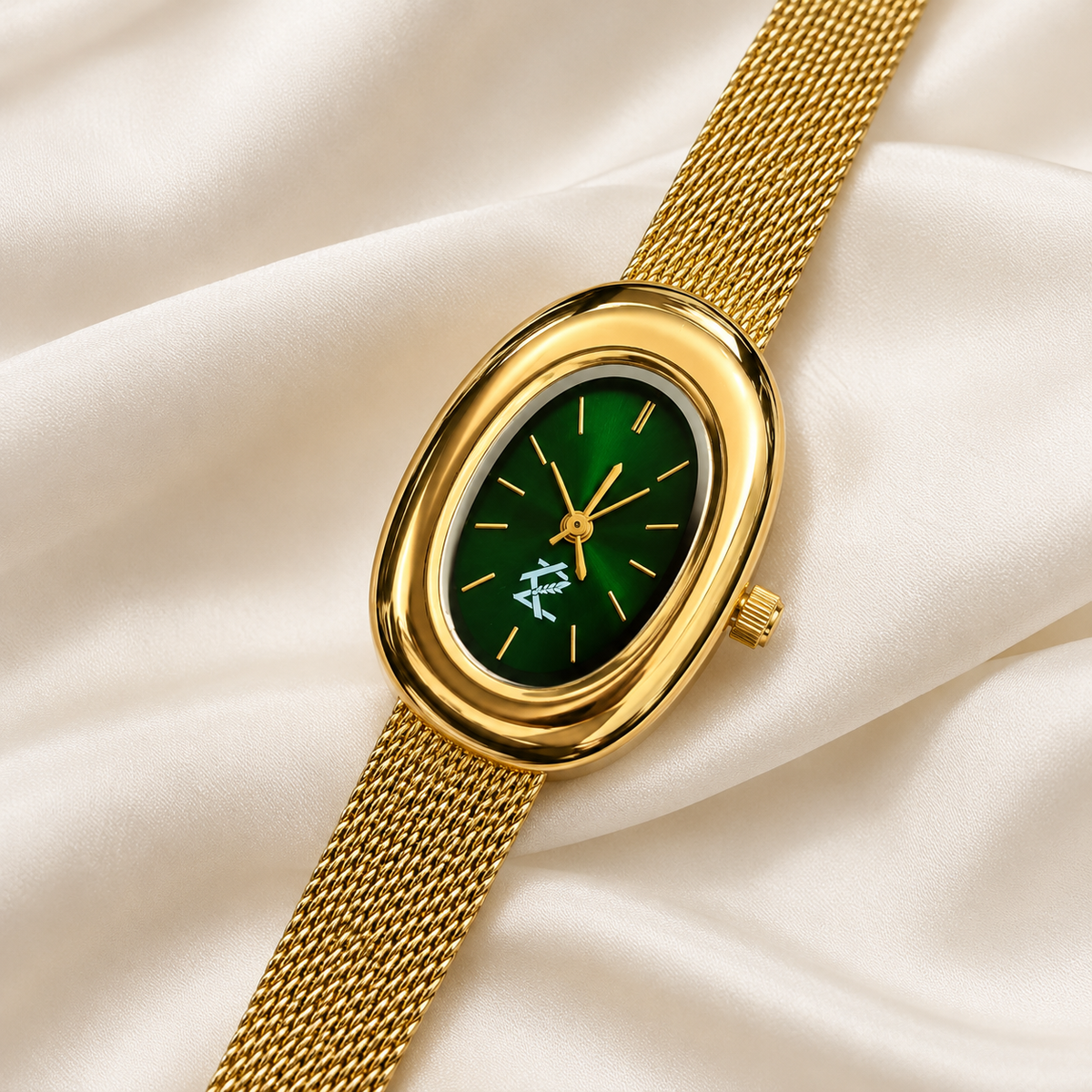 Green Dial Oval Watch