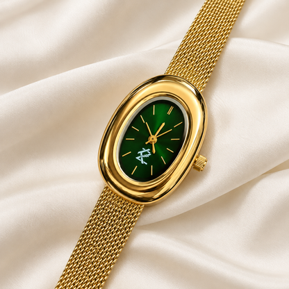 Green Dial Oval Watch