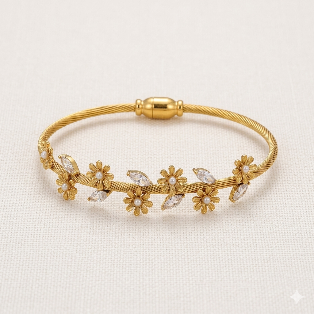 Flower & Leaf Bracelet