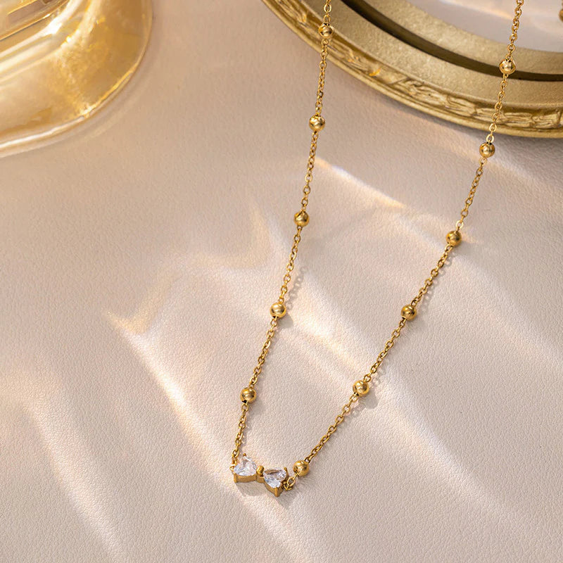 Bow Diamond Necklace