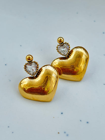 Heart Drop Earrings