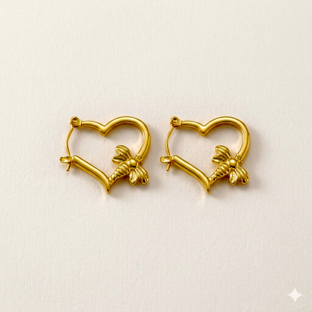 Heart Bees Hoop