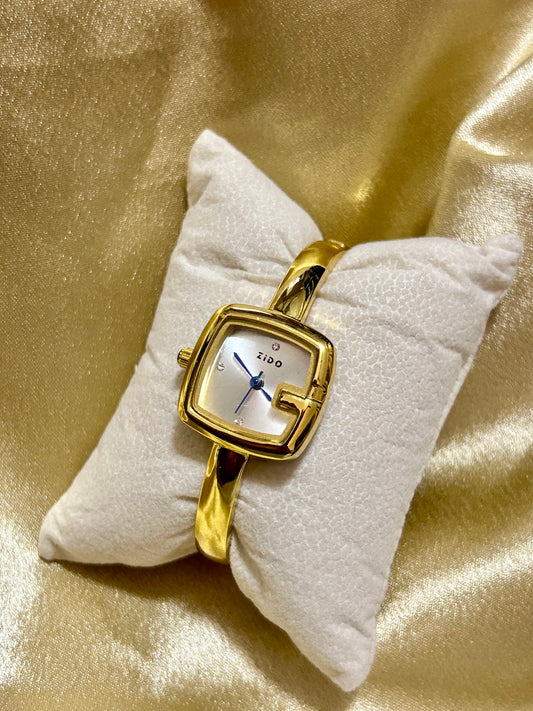 Square Vintage Kada Style Watch(White Dial)