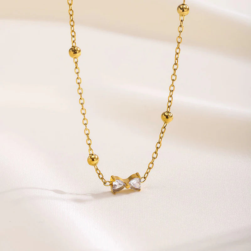 Bow Diamond Necklace