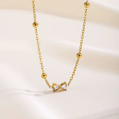 Bow Diamond Necklace
