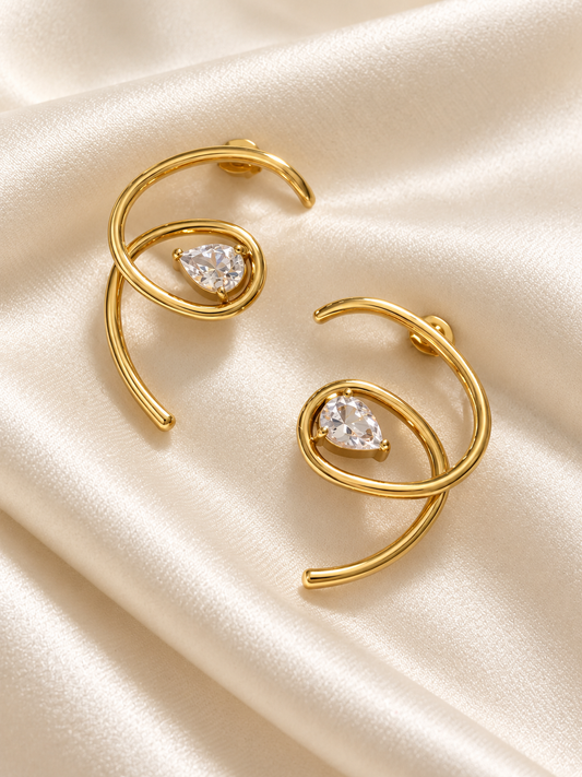 Teardrop Loop Earrings