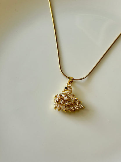 Swan Diamond Necklace
