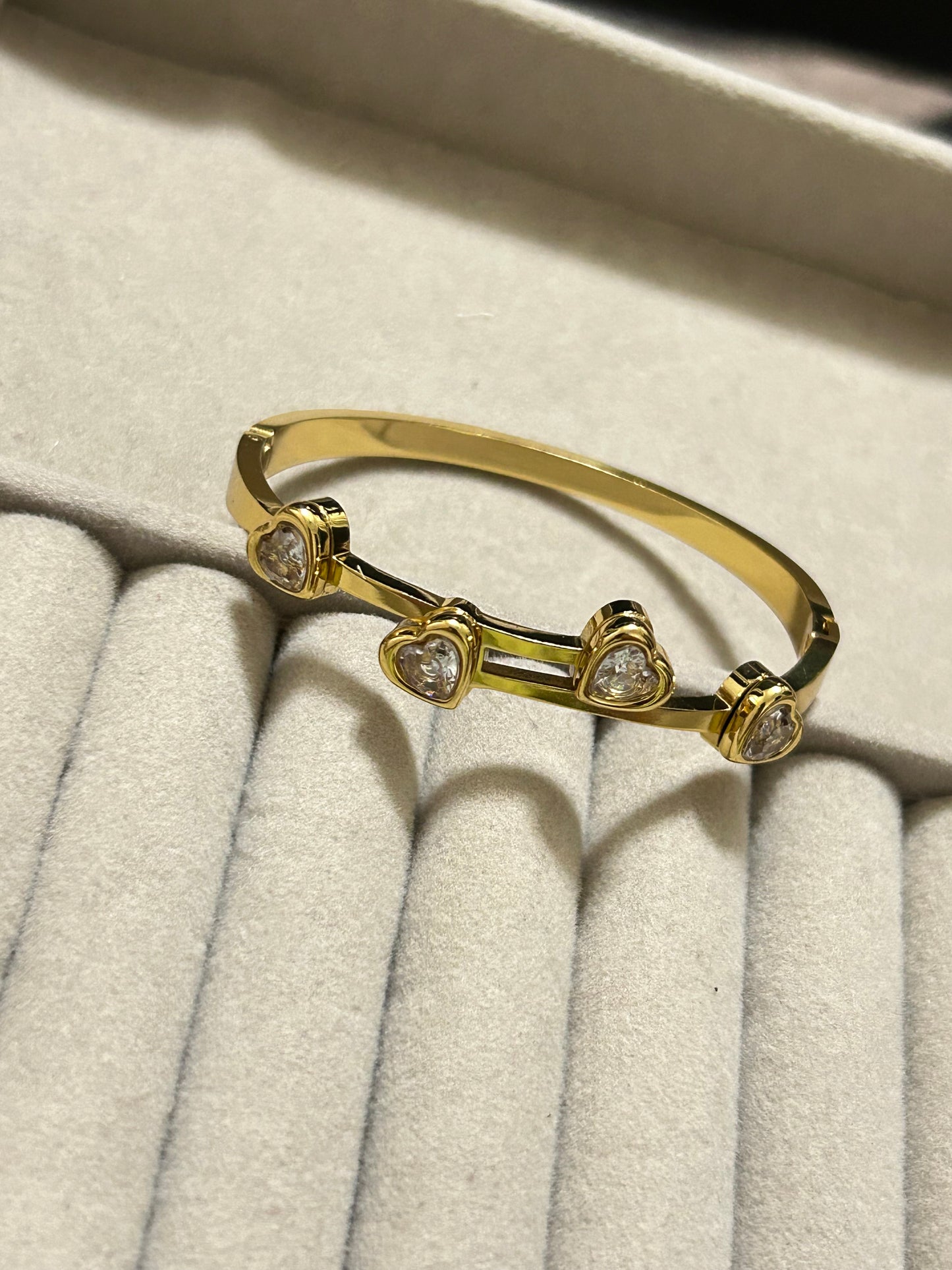 Crystal Heart Bracelet(Thin Wrist)