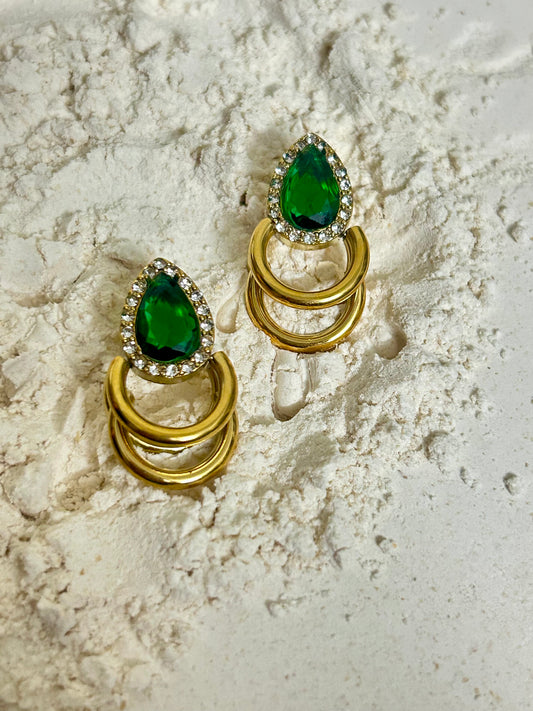 Emerald Teardrop Earrings