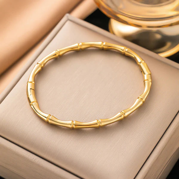 Gold Plated Bamboo Anti Tarnish Bracelet