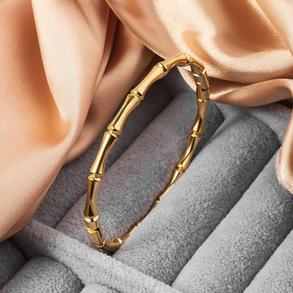 Gold Plated Bamboo Anti Tarnish Bracelet