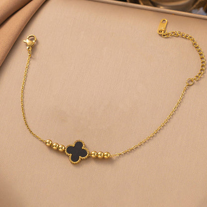 Black Clover Chain Bracelet