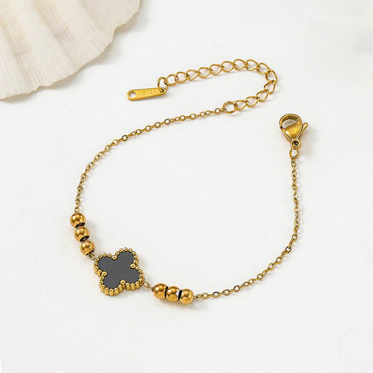 Black Clover Chain Bracelet