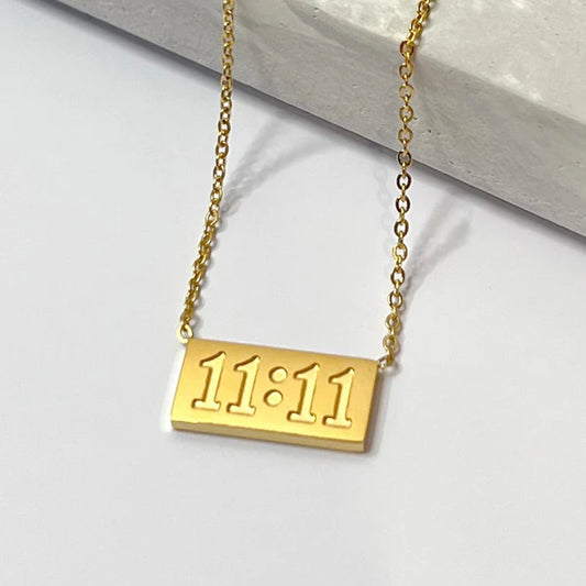 Gold-Plated Anti Tarnish 11:11 Angel Make a Wish Pendant