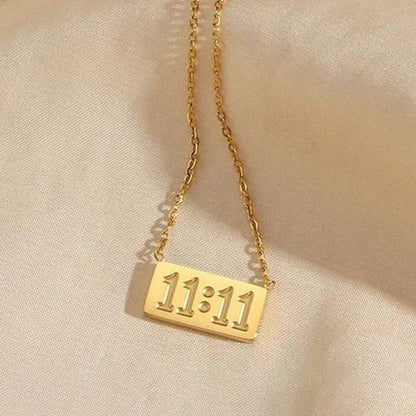 Gold-Plated Anti Tarnish 11:11 Angel Make a Wish Pendant
