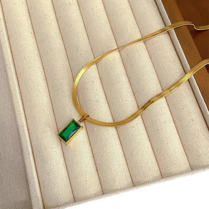 Green Geometric Pendant