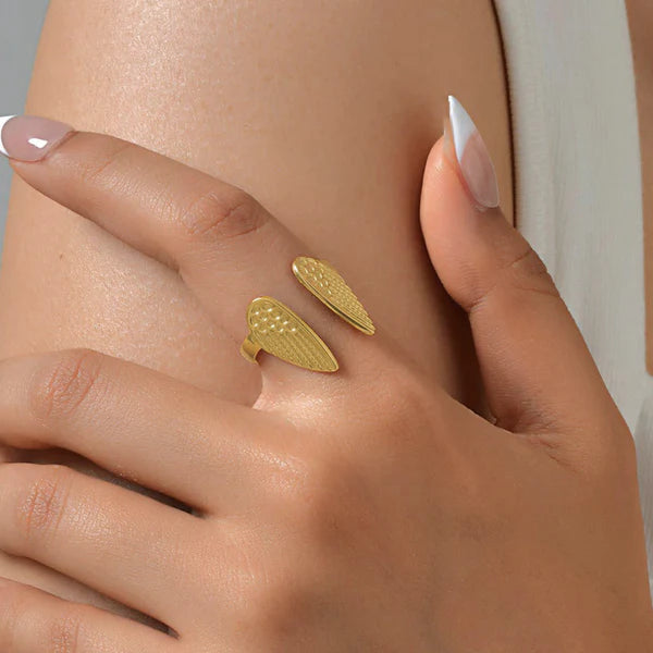 Wings of Hope Themed Adjustable Ring