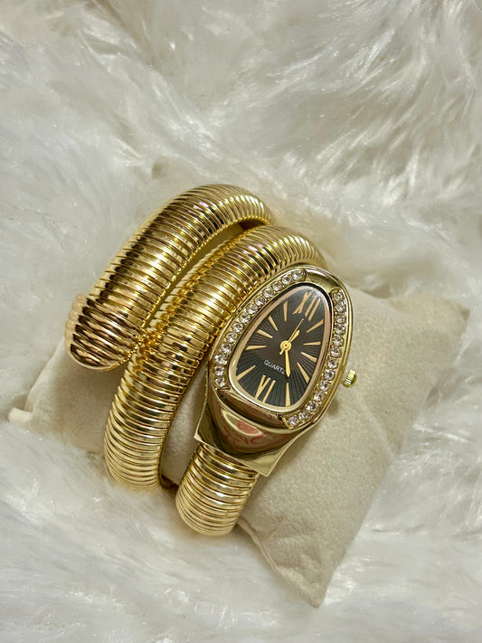Diamond Snake Watch(Black Dial)