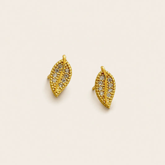 Dainty Leaf Studs