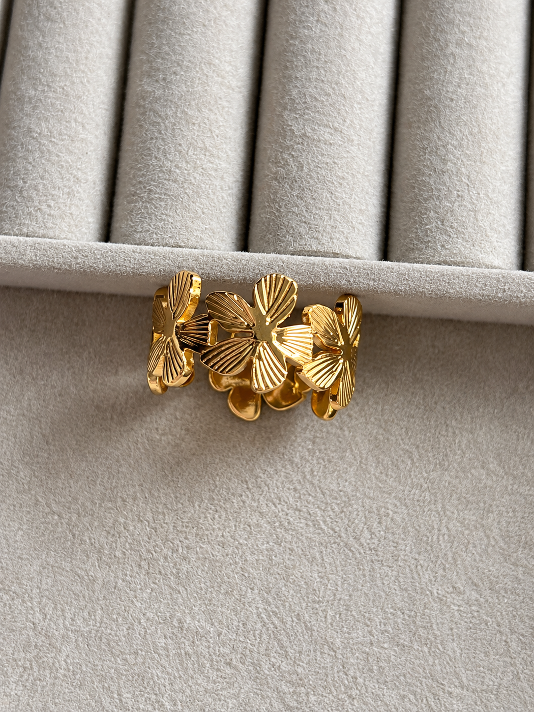 Flowers Adjustable Ring