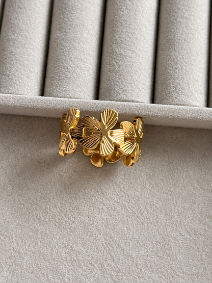 Flowers Adjustable Ring
