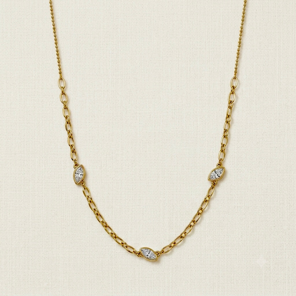 Diamond & Chain Necklace