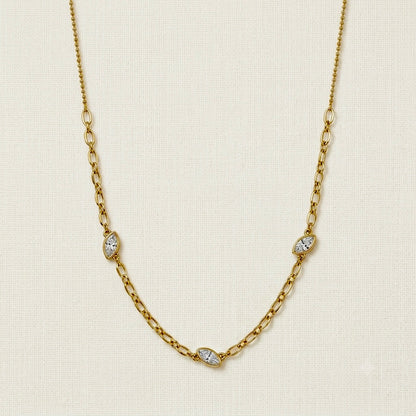 Diamond & Chain Necklace