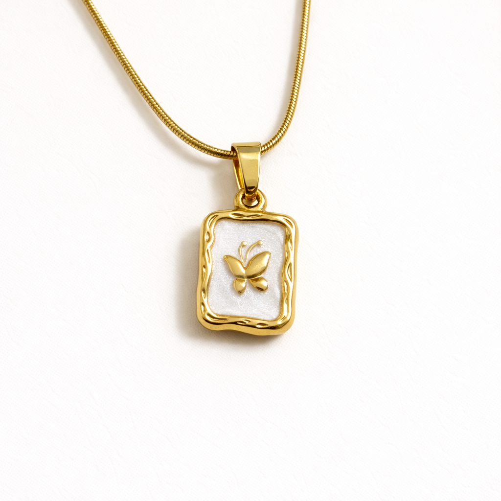 Rectangular Butterfly Necklace