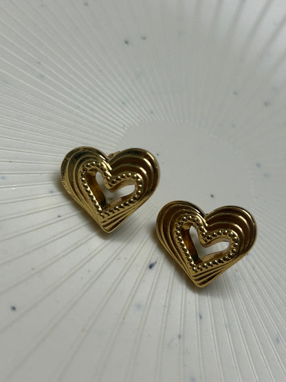 Golden Love Layers Studs