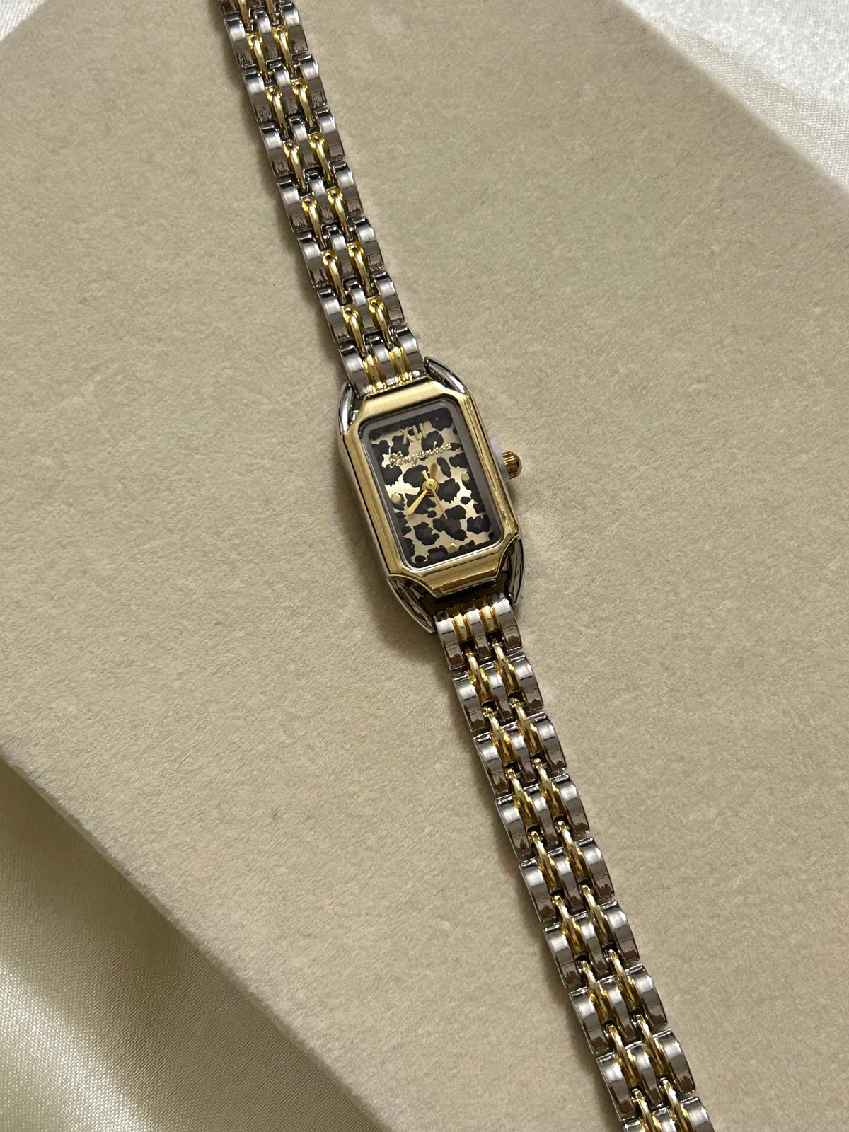 Dual Tone Animal Print Watch