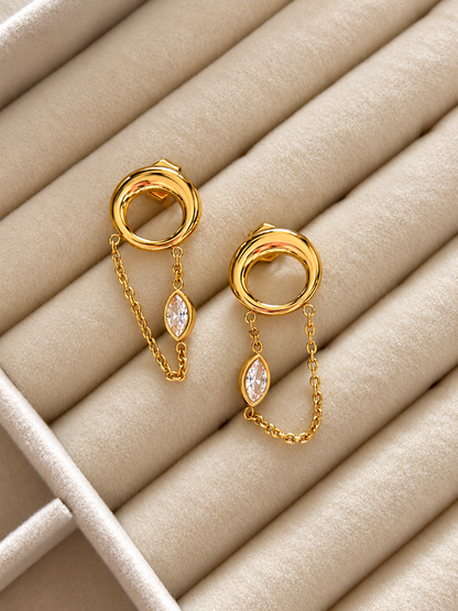 Circle Chain Earrings