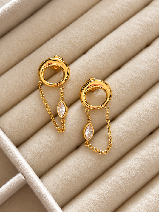 Circle Chain Earrings