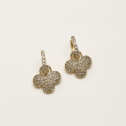 Diamond Clover Hoops