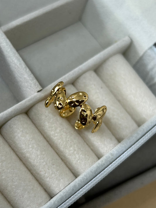 Molten Gold Blossom Ring