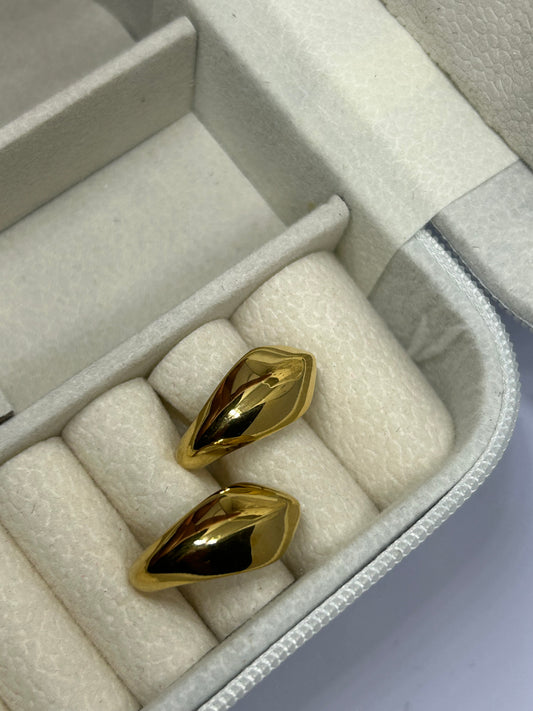 Golden Marquise Studs