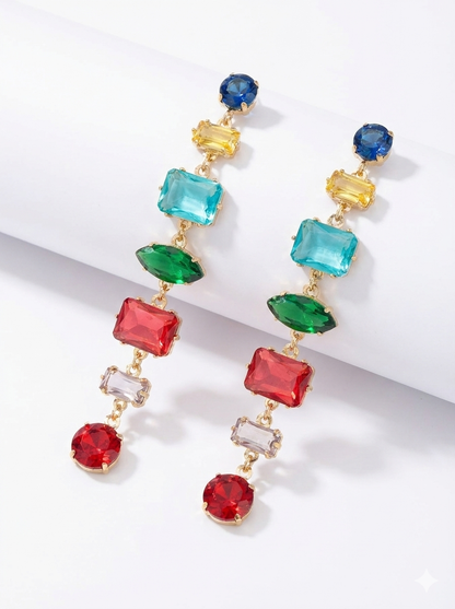 Multicolour Crystals Earrings