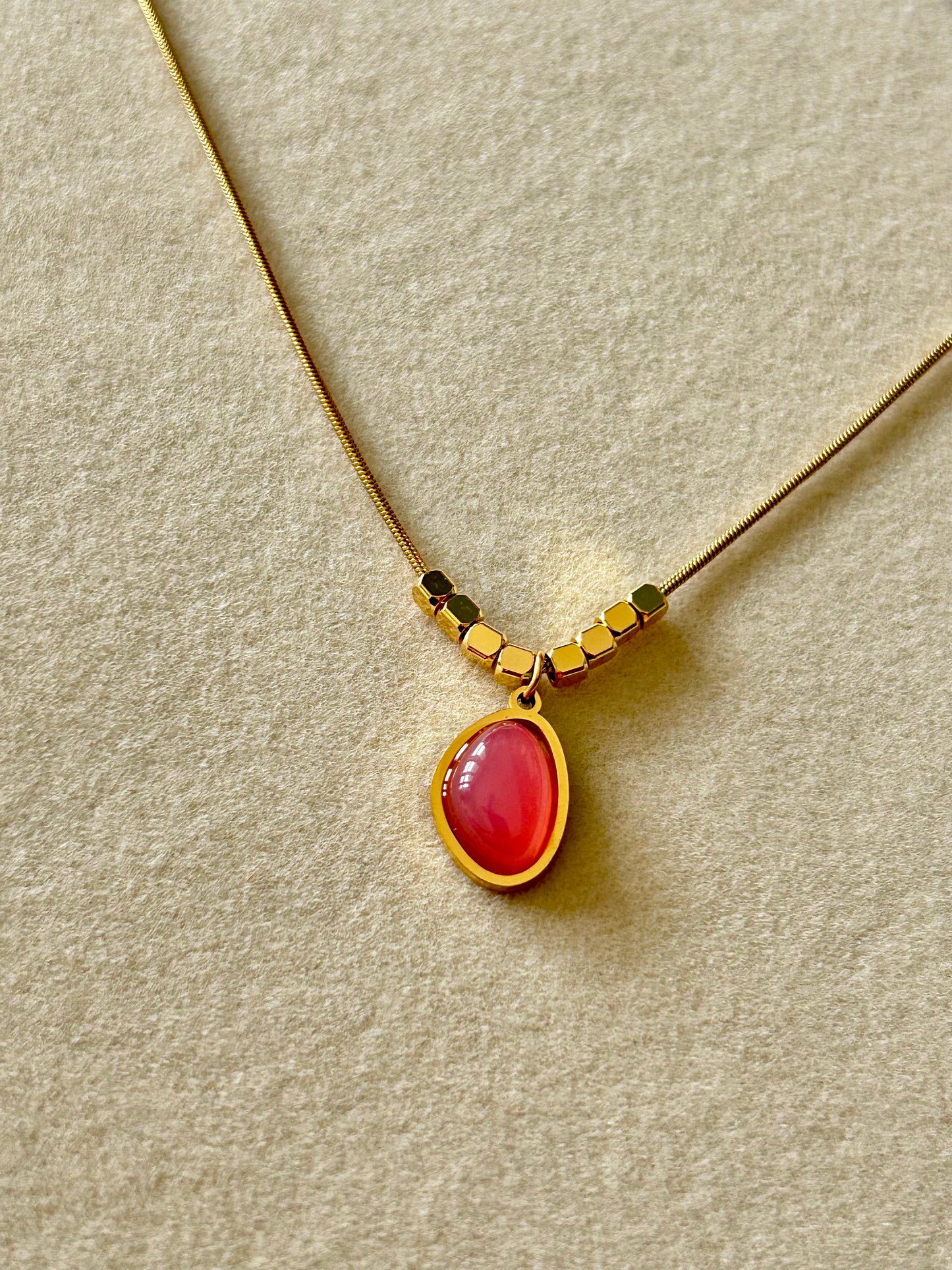 Pink Muse Drop Necklace