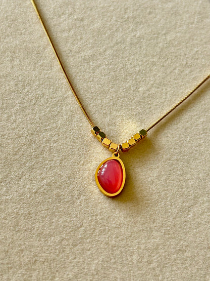 Pink Muse Drop Necklace
