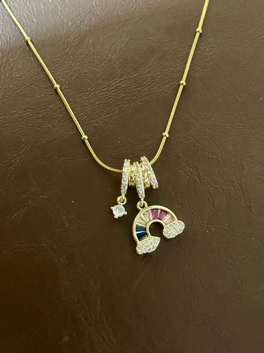 Rainbow Charm Necklace