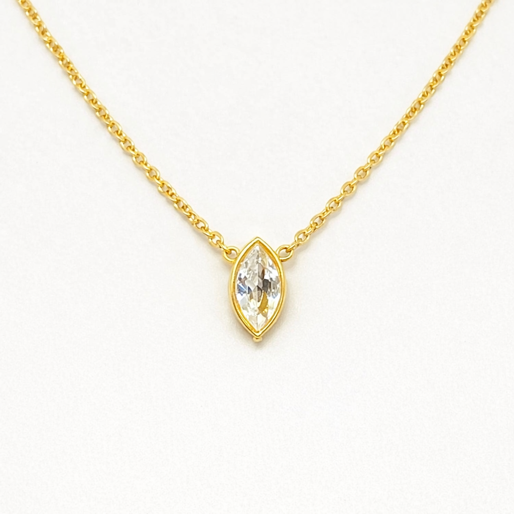 Marquise Glow Minimal Necklace