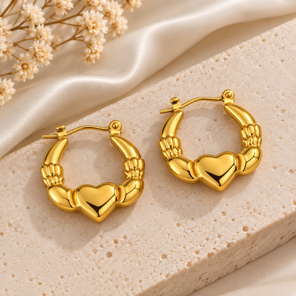 Heart Bow Hoops