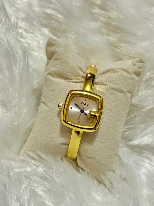 Square Vintage Kada Style Watch(White Dial)