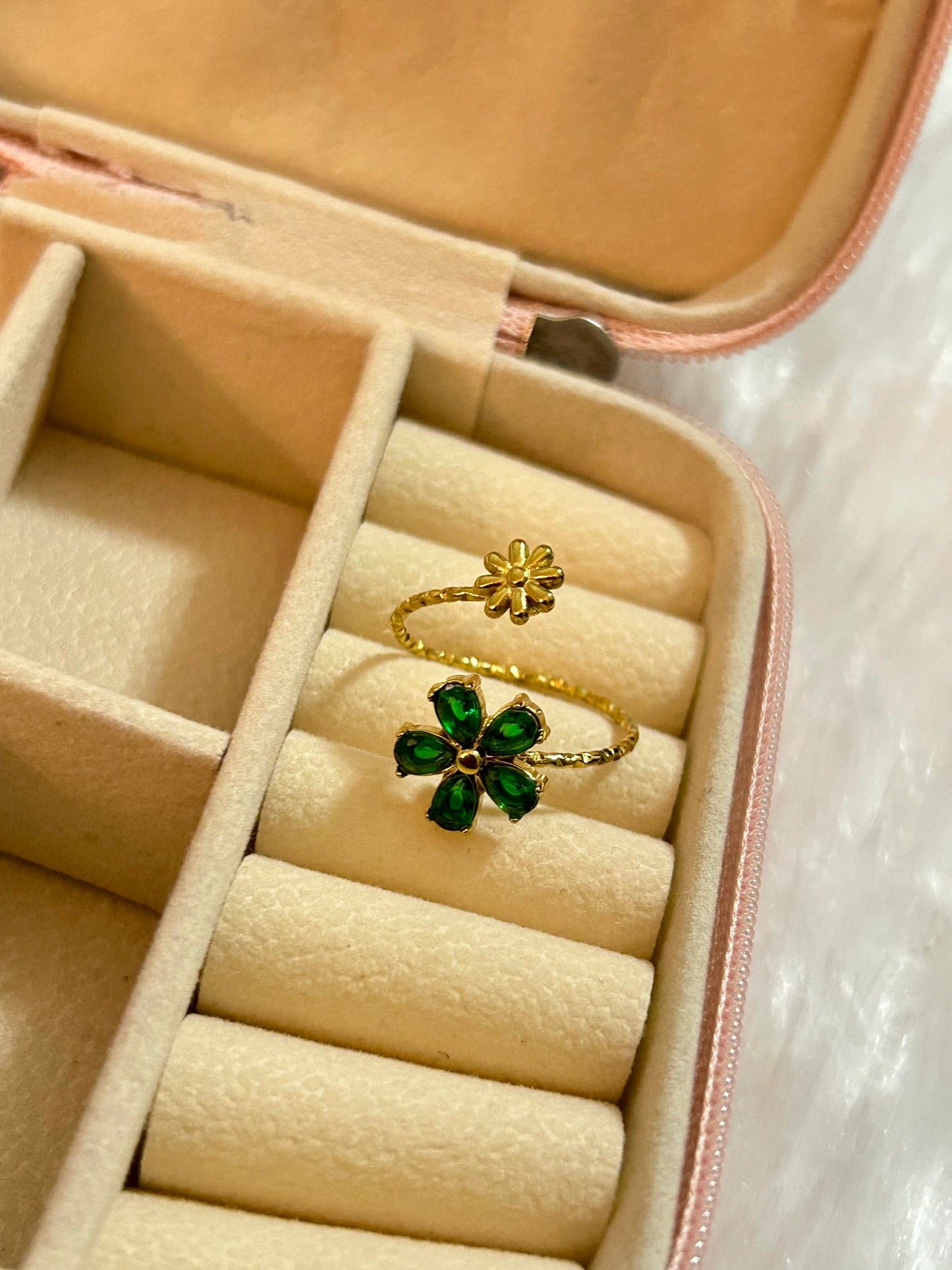 Flowers Adjustable Ring