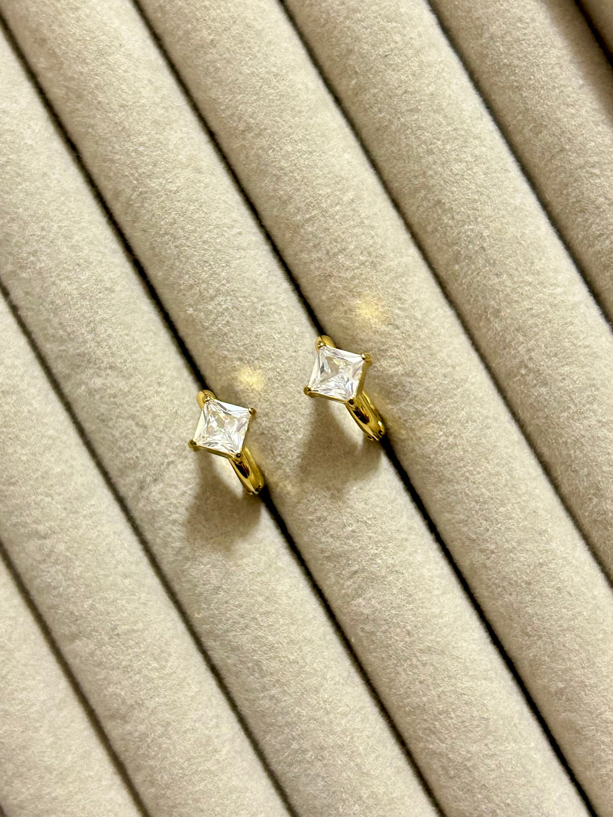 Square Diamond Huggies